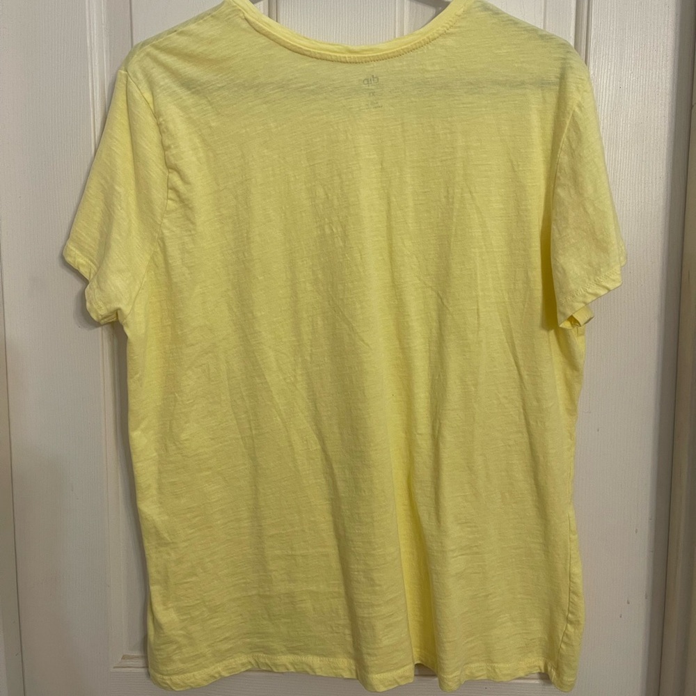 Dip Short Sleeve Basic Tee Women’s XL Light Yellow - Picture 6 of 7